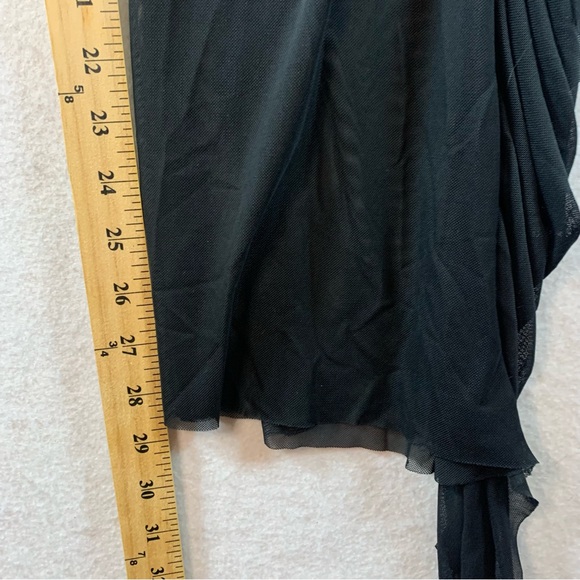 Sheer Mesh Pants Sz S Black Beachy Festival Moto‎ Boho Edgy Western - Picture 8 of 9